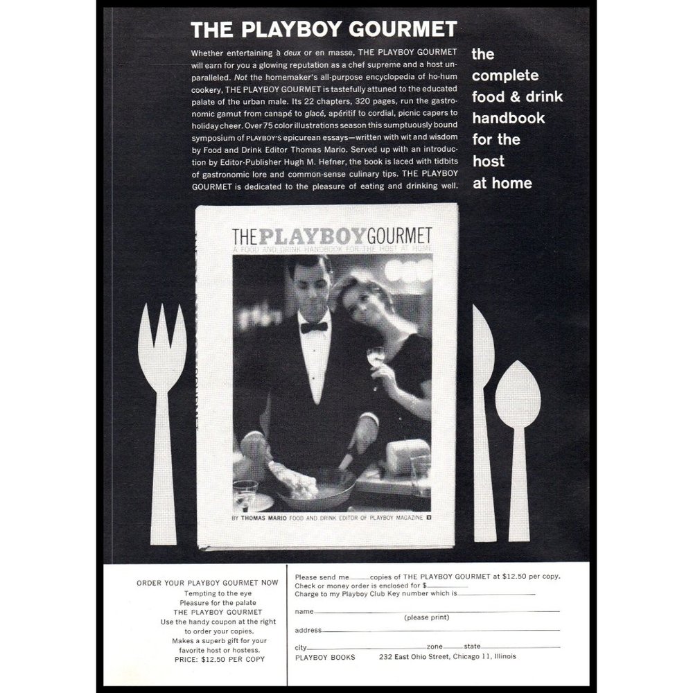 The Playboy Gourmet Cookbook Vintage Print Ad Food & Drink Wall Art Photo